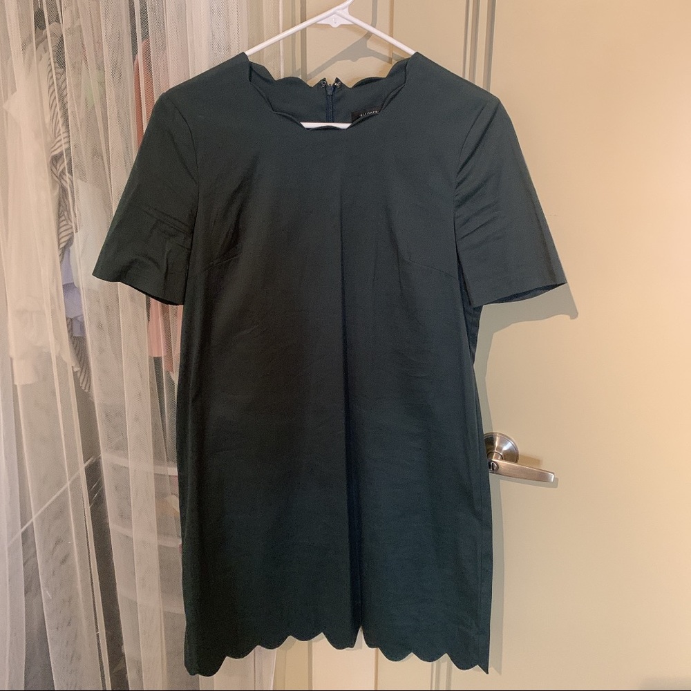 Halogen Scalloped Neck/Hem Dress